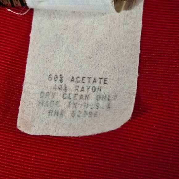 David Benjamin Vintage 80's Bold Red Double Breasted Tailored Fit Blazer Blouse - Picture 14 of 16